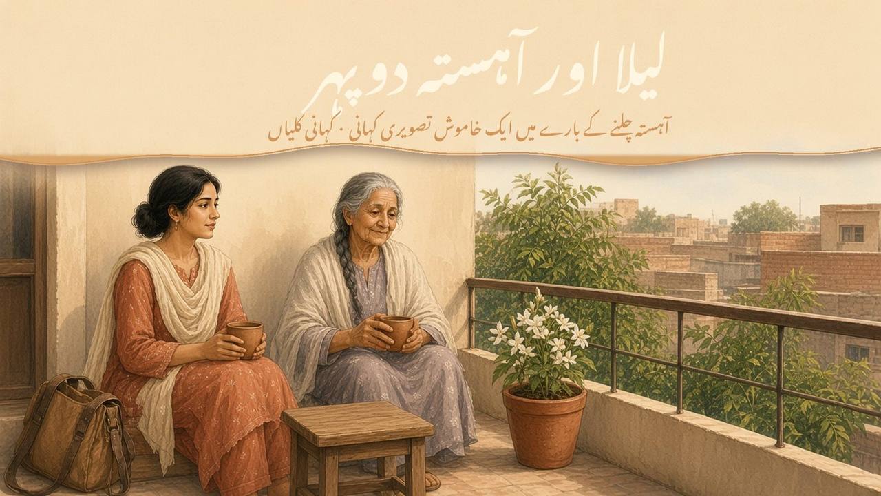 لیلا اور آہستہ دوپہر کا سرورق