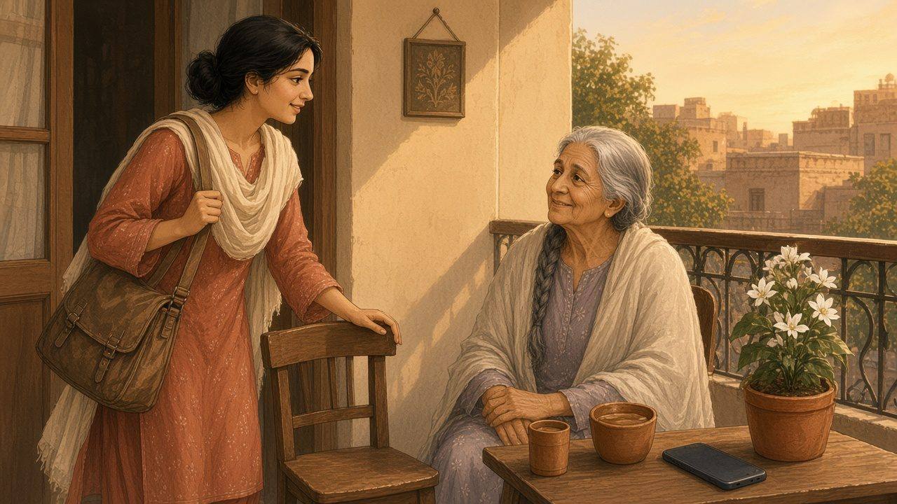 لیلا اٹھی ہے مگر ایک سانس اور کے لیے فون چھوڑے پوچھ رہی ہے کہ اگلے ہفتے بھی اسی وقت ملیں۔